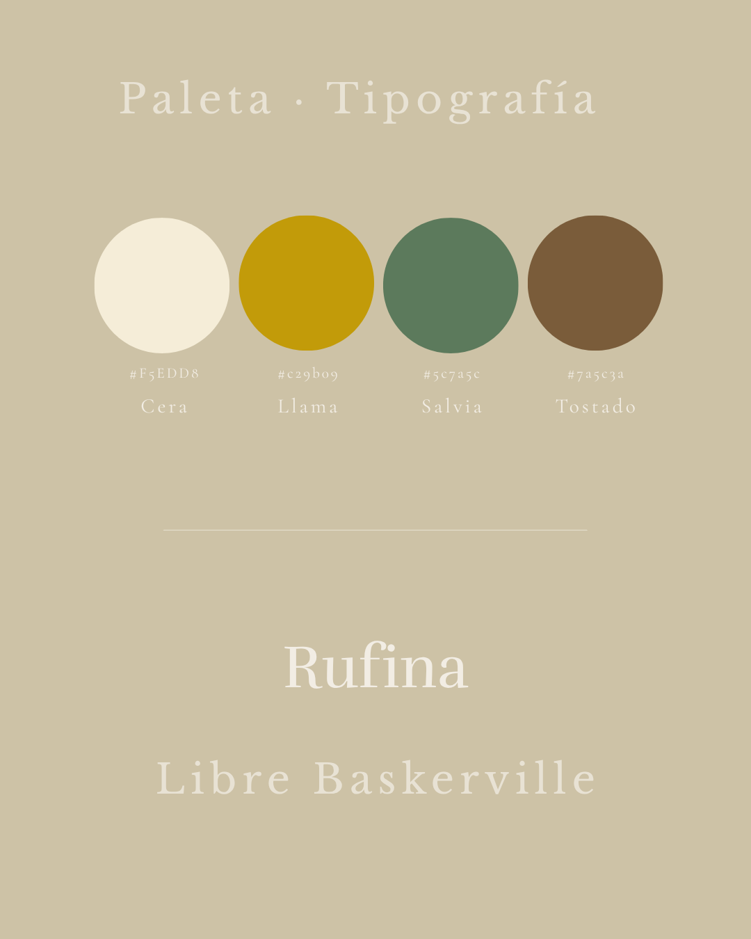 Materia Viva — paleta y tipografía