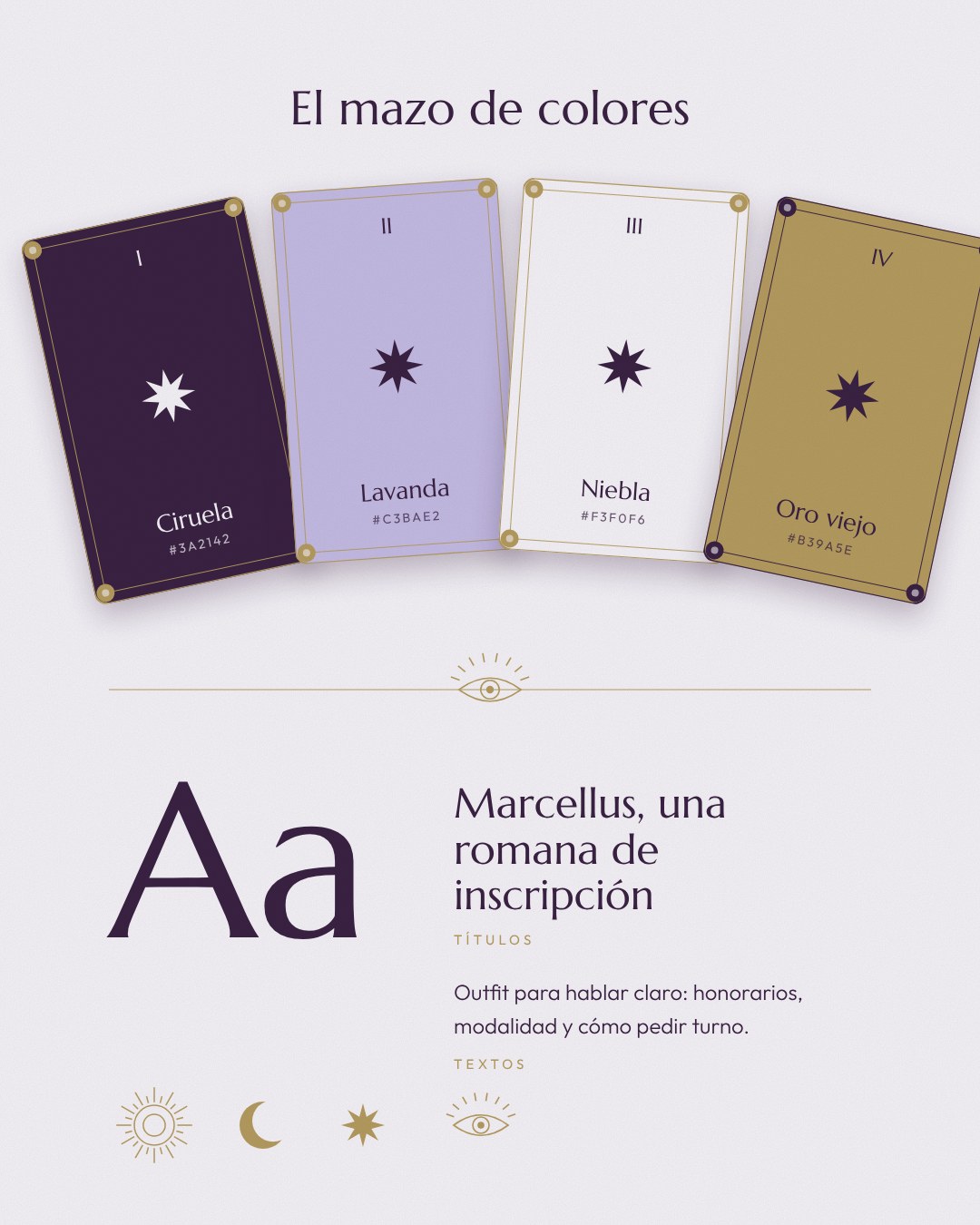 Inés, paleta y tipografía