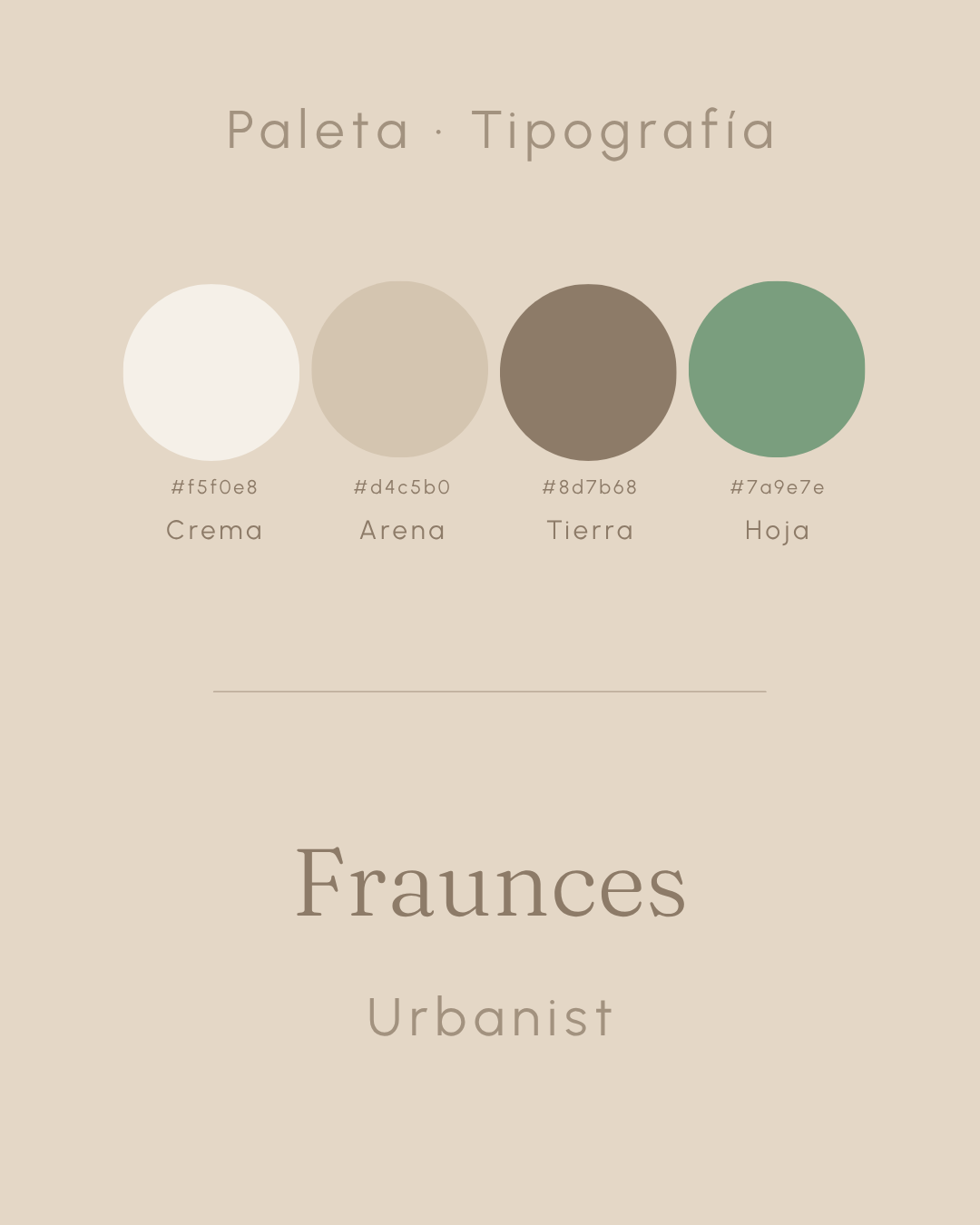Sofía — paleta y tipografía